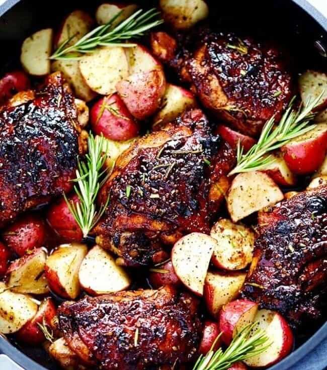 Read more about the article Marinated Honey Balsamic Chicken with Potatoes Recipe